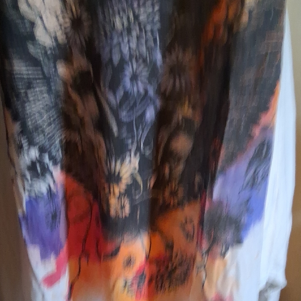 ZARA EVENING COLLECTION Floral Fantasy Graphic White Top Medium - Picture 4 of 10